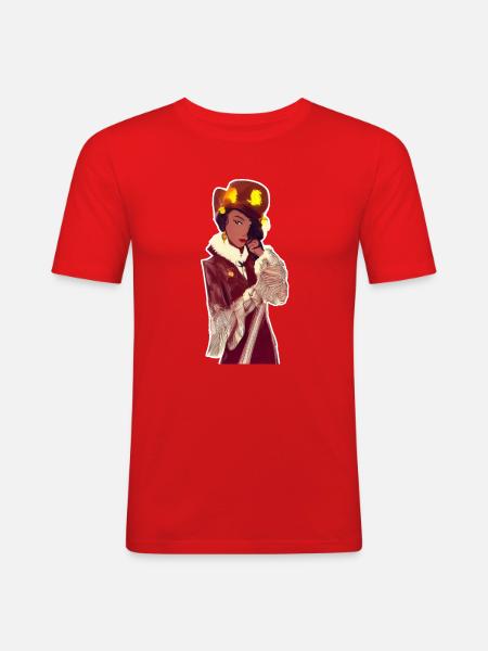Noir Dame - Männer Slim Fit T-Shirt - Rot