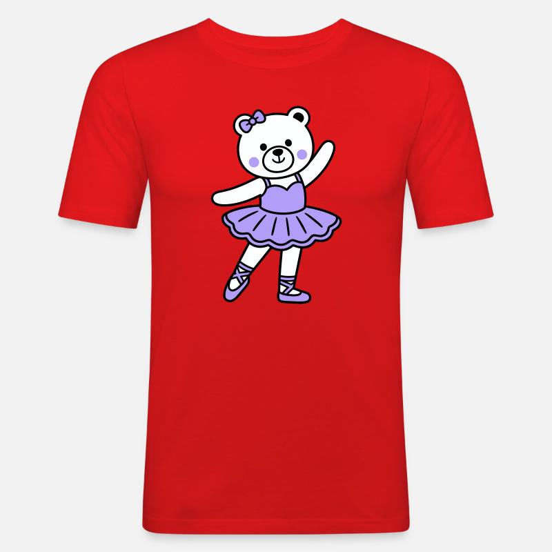 Bärenballett - Männer Slim Fit T-Shirt - Rot