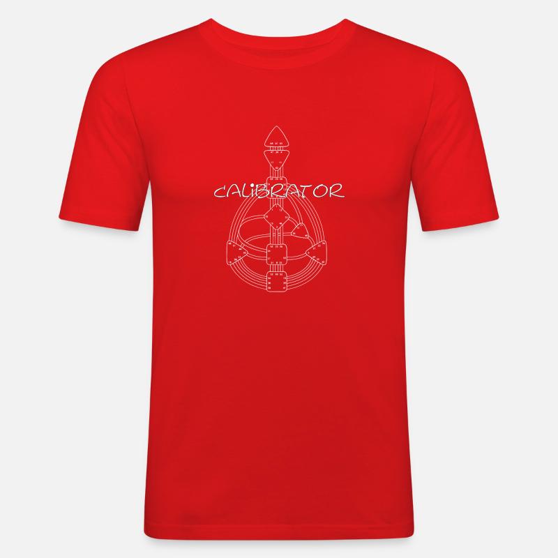 Calibrator- Reflektor - Männer Slim Fit T-Shirt - Rot
