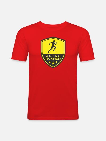 ULTRA RUNNER LOGO - Men's Slim Fit T-Shirt - red