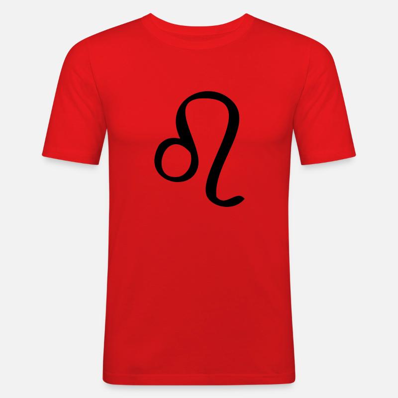 Löwe Sternzeichen - Männer Slim Fit T-Shirt - Rot