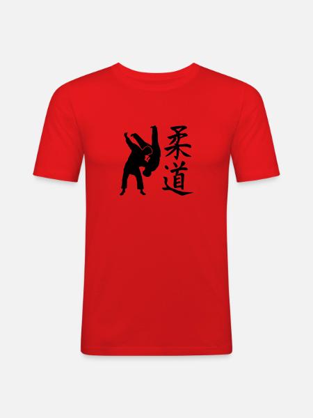 Judo - Men's Slim Fit T-Shirt - red