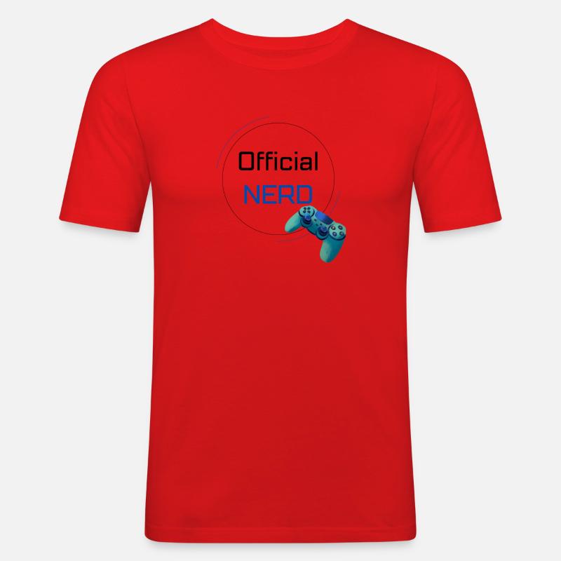Official NERD Controller - Männer Slim Fit T-Shirt - Rot