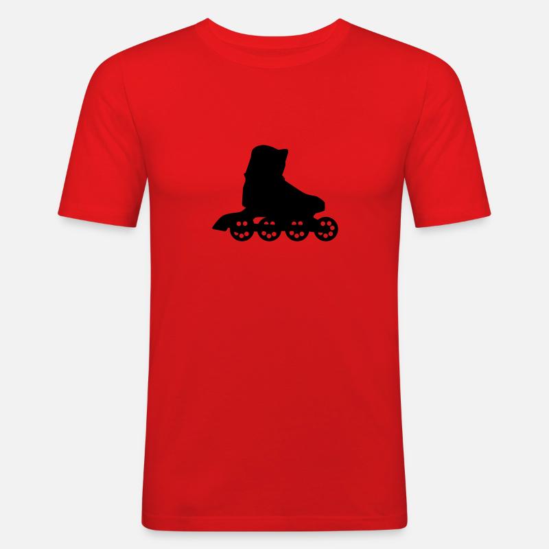 Inline skating - Männer Slim Fit T-Shirt - Rot