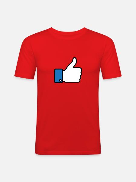 Like a like! - Men's Slim Fit T-Shirt - red