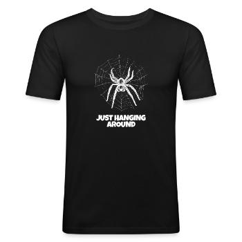 Just Hanging Around - Men's Slim Fit T-Shirt - black - Front - Nik (191cm)