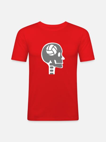 Volleyball i hovedet - Herre Slim Fit T-Shirt - rød