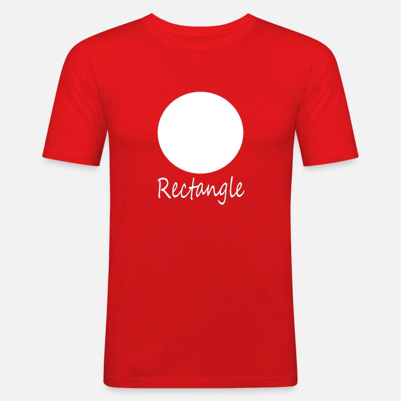 Wrong Rectangle Shape - Men's Slim Fit T-Shirt - red