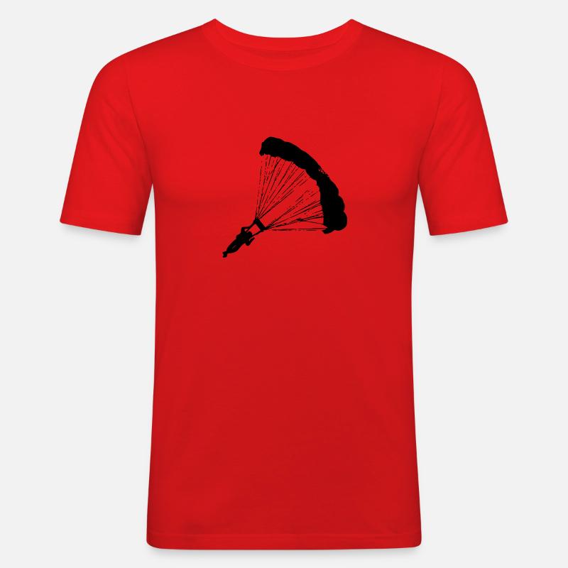 Fallschirmjäger - Männer Slim Fit T-Shirt - Rot