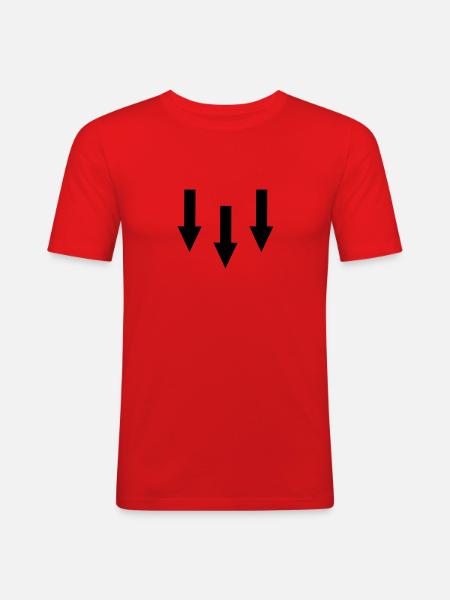 Pfeile - Männer Slim Fit T-Shirt - Rot