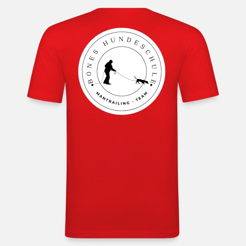 Mantrailing Team - Männer Slim Fit T-Shirt - Rot