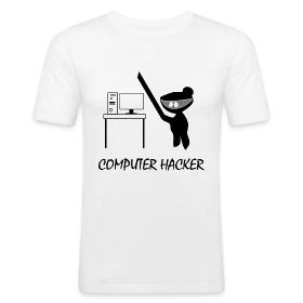 Modèle Codeur Ninja | Humour Hacker personnalisé sur T-shirt près du corps Homme