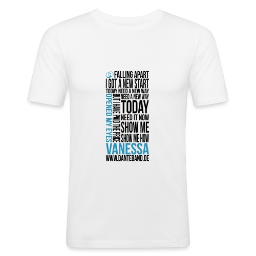 t-shirt vanessa outline - Männer Slim Fit T-Shirt