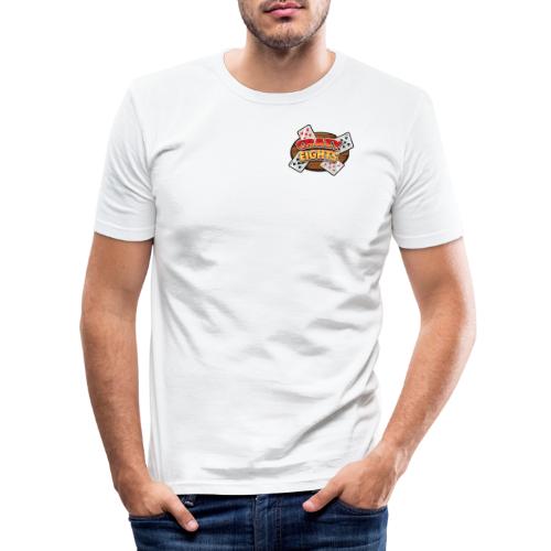Crazy Eigths Logo - Männer Slim Fit T-Shirt