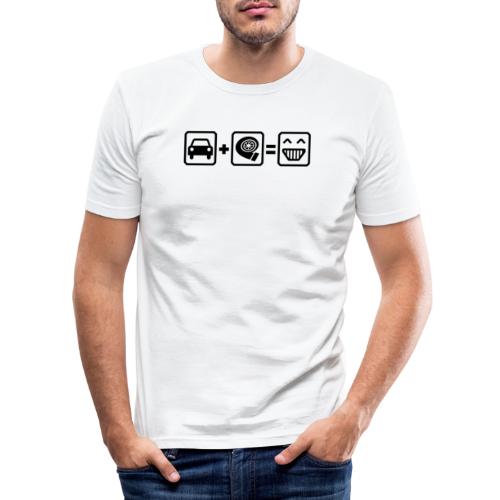 Auto + Turbolader = Spaß - Männer Slim Fit T-Shirt