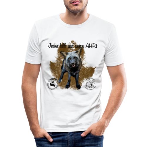 Ahrtal Shirt Shadow Wildtierhilfe - Männer Slim Fit T-Shirt