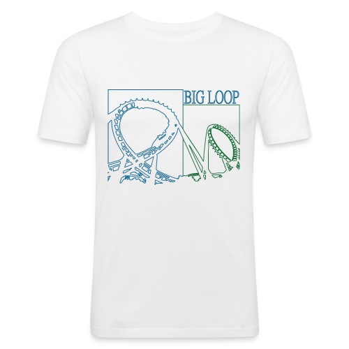 big_loop_coaster_shirt_line - Männer Slim Fit T-Shirt