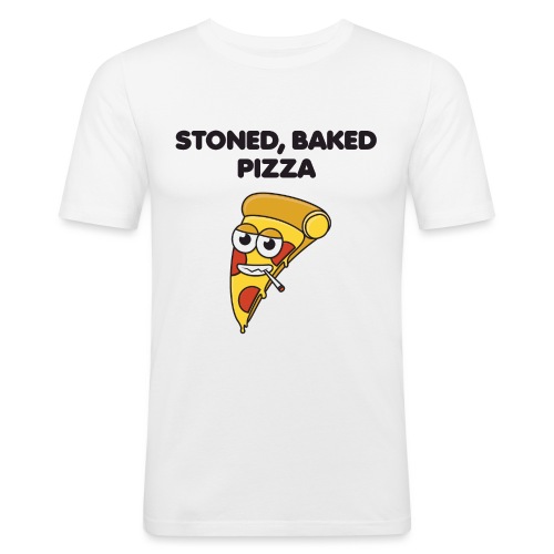 Stoned, Baked Pizza - Men's Slim Fit T-Shirt
