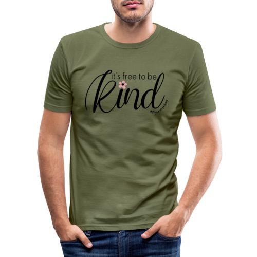 Amy's 'Free to be Kind' design (black txt) - Men's Slim Fit T-Shirt