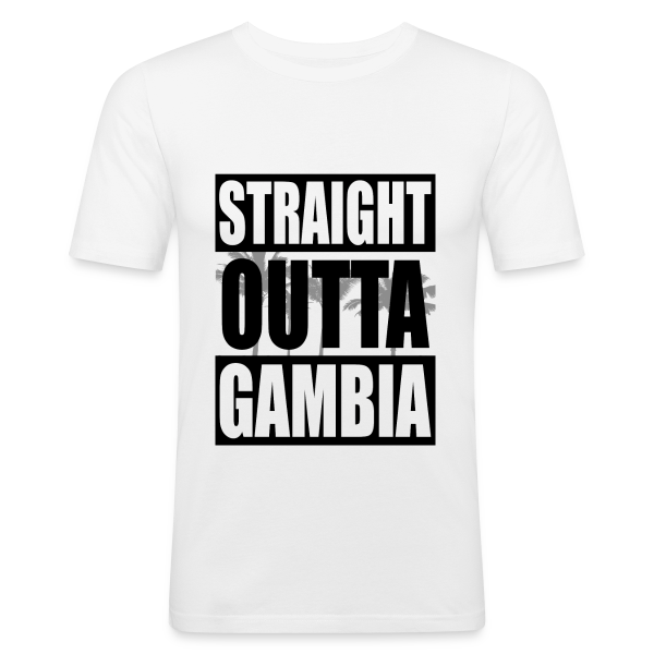 Straight Outta Gambia - Männer Slim Fit T-Shirt