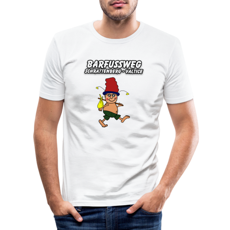 Barfussweg mit Logo - Männer Slim Fit T-Shirt