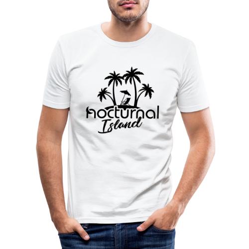 nocturnal island blackwhite - Men's Slim Fit T-Shirt