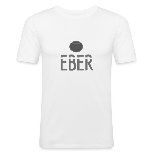 EBER: T-Shirt - White - Slim Fit T-shirt herr