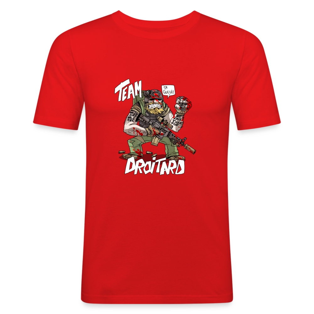 TEAM DROITARD - T-shirt près du corps Homme rouge