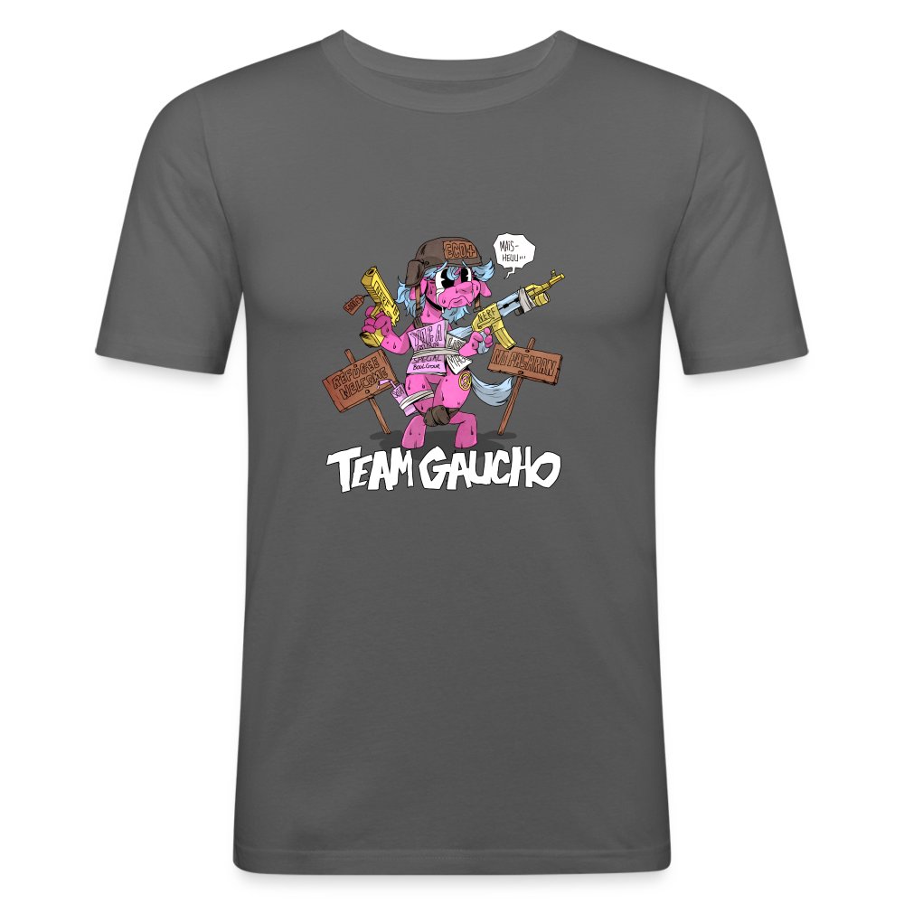 Team gaucho - T-shirt près du corps Homme gris graphite