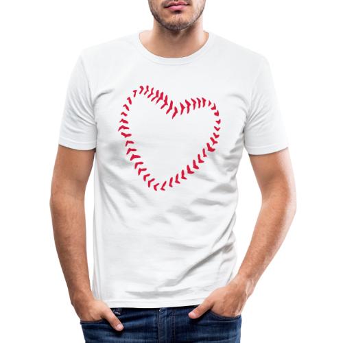 2581172 1029128891 Serce baseballowe szwów - Obcisła koszulka męska