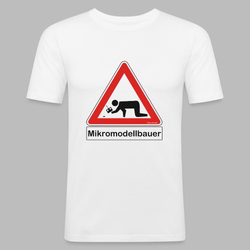 Warnschild Mikromodellbauer Auto - Männer Slim Fit T-Shirt