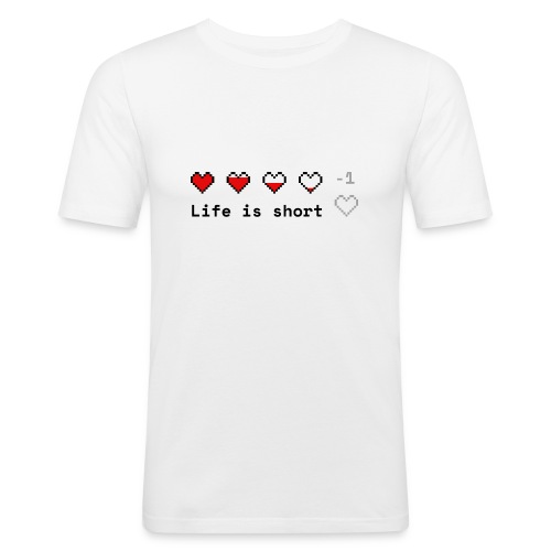 Tee-shirt La vie est courte - Jeux vidéo - Gaming - T-shirt près du corps Homme