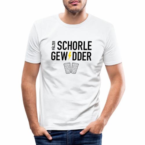 Pälzer Schorle Gewidder & Dubbegläser - Männer Slim Fit T-Shirt