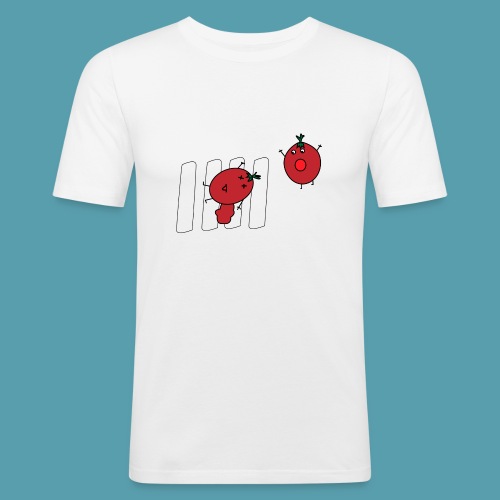tomaatit - Miesten tyköistuva t-paita