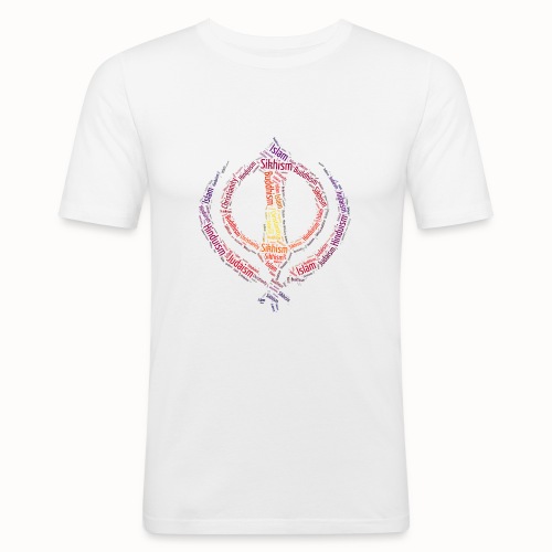 T-shirt sikh khanda encompassing world religions - Men's Slim Fit T-Shirt