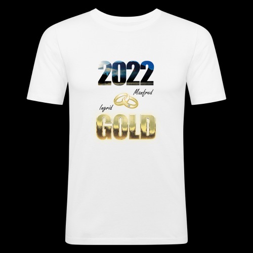 goldeneHochzeit2022 - Männer Slim Fit T-Shirt