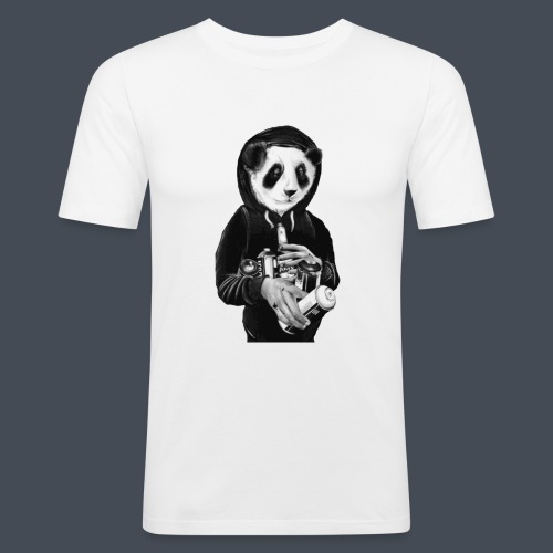 pandit graffiti bear - Mannen slim fit T-shirt