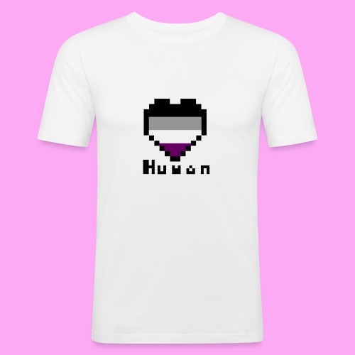 Pride heart asexual - Miesten tyköistuva t-paita