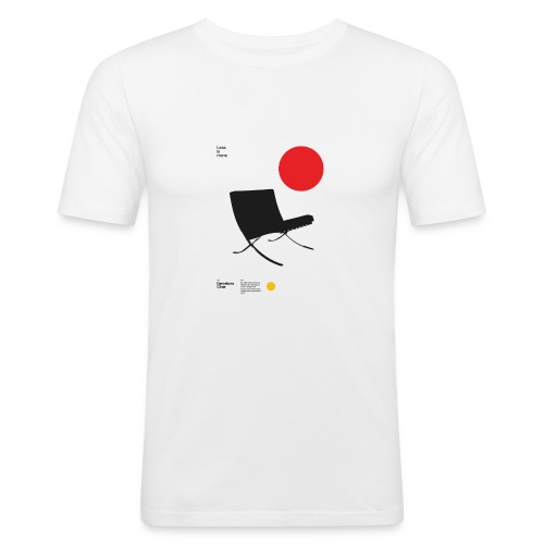 Barcelona Chair, Ludwig Mies van der Rohe - Men's Slim Fit T-Shirt