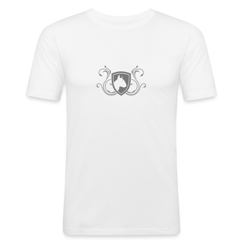Bullterrier Wappen 1c - Männer Slim Fit T-Shirt