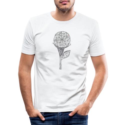 Blume mit Botschaften - Männer Slim Fit T-Shirt