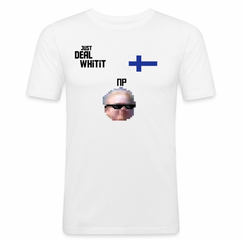 Dealwhitit NP Merch - Miesten tyköistuva t-paita