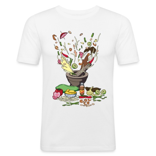 Papaya Salat Thai Food Market Thailand - Männer Slim Fit T-Shirt