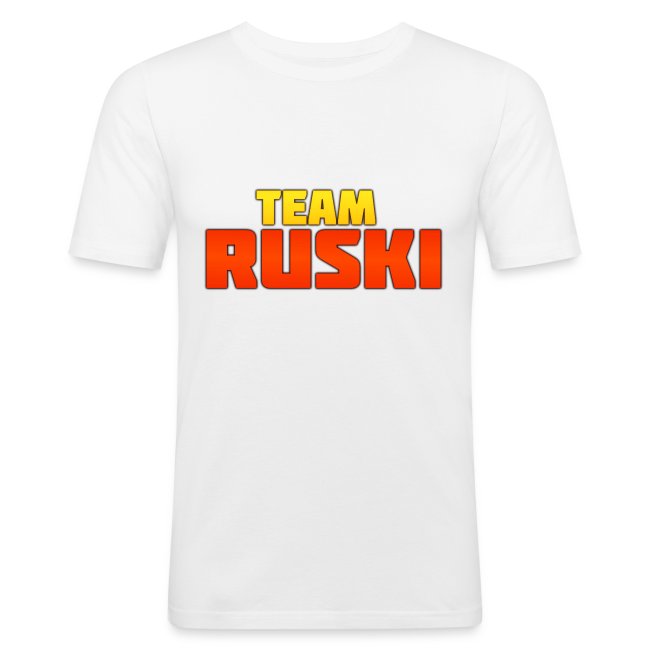Vit T-shirt med Team Ruski tryck