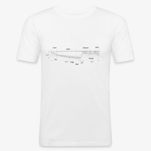 Cooks Knife Diagram - Men's Slim Fit T-Shirt