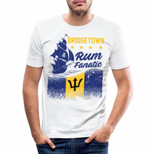 T-shirt Rum Fanatic - Bridgetown - Barbados - Obcisła koszulka męska