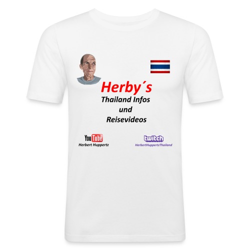 Herby´s Thailand Infos und Reisevideos - Männer Slim Fit T-Shirt