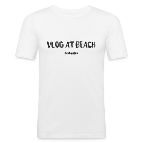 vlog at beach - Männer Slim Fit T-Shirt