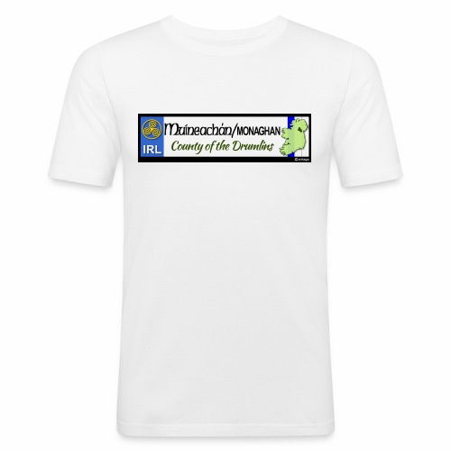 MONAGHAN, IRELAND: licence plate tag style decal - Men's Slim Fit T-Shirt
