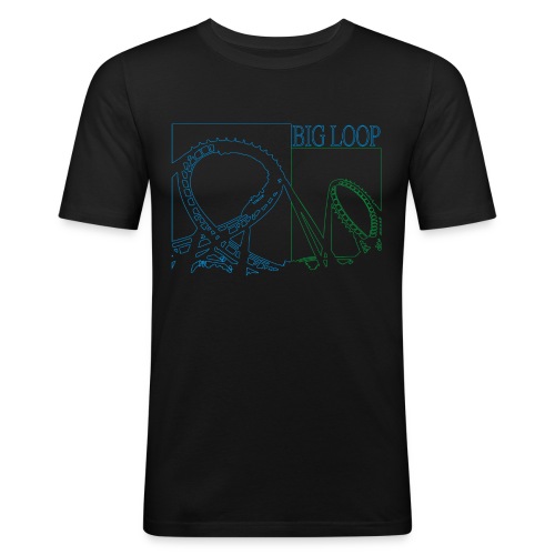 big_loop_coaster_shirt_line - Männer Slim Fit T-Shirt